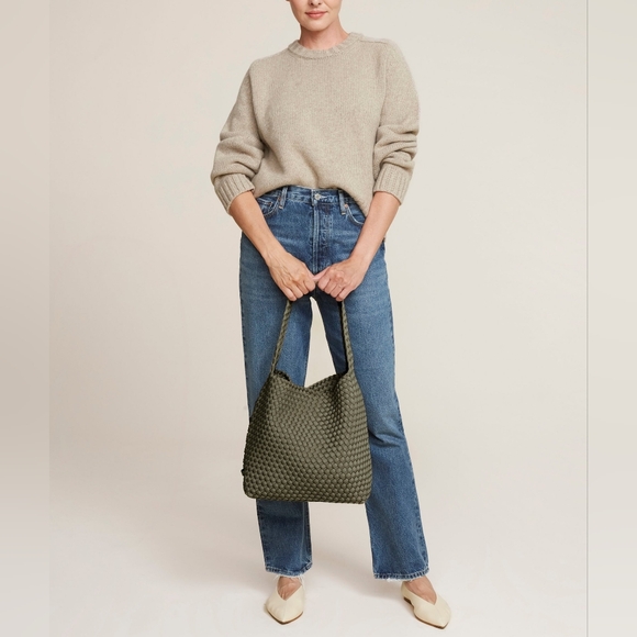 EXCELLENT NAGHEDI NOMAD MEDIUM HOBO - OLIVE GREEN - Picture 3 of 9